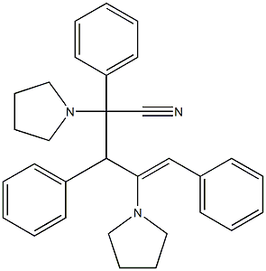 2,3,5-Triphenyl-2,4-bis(1-pyrrolidinyl)-4-pentenonitrile 结构式