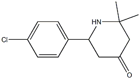 6-(p-Chlorophenyl)-2,2-dimethyl-4-piperidone 结构式