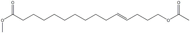 15-Acetoxy-11-pentadecenoic acid methyl ester 结构式