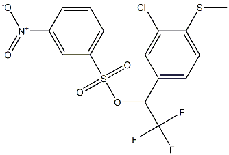 3-Nitrobenzenesulfonic acid 2,2,2-trifluoro-1-(3-chloro-4-methylthiophenyl)ethyl ester 结构式