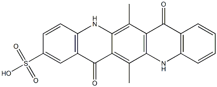 5,7,12,14-Tetrahydro-6,13-dimethyl-7,14-dioxoquino[2,3-b]acridine-2-sulfonic acid 结构式