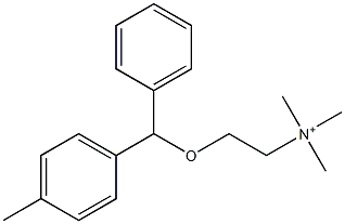 (+)-Trimethyl[2-[phenyl(4-methylphenyl)methoxy]ethyl]aminium 结构式