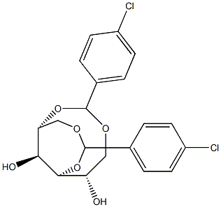 1-O,4-O:2-O,6-O-Bis(4-chlorobenzylidene)-L-glucitol 结构式