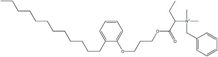 N,N-Dimethyl-N-benzyl-N-[1-[[3-(2-dodecylphenyloxy)propyl]oxycarbonyl]propyl]aminium 结构式