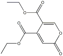 2-Oxo-2H-pyran-4,5-dicarboxylic acid diethyl ester 结构式