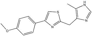 4-(4-Methoxyphenyl)-2-(5-methyl-1H-imidazol-4-ylmethyl)thiazole 结构式