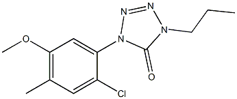 1-(2-Chloro-4-methyl-5-methoxyphenyl)-4-propyl-1H-tetrazol-5(4H)-one 结构式