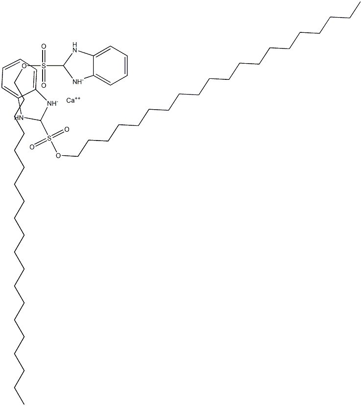 Bis(2,3-dihydro-2-icosyl-1H-benzimidazole-2-sulfonic acid)calcium salt 结构式