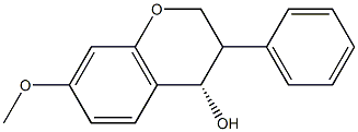 (4S)-7-Methoxy-3-phenylchroman-4-ol 结构式