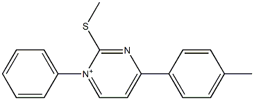 1-Phenyl-4-(4-methylphenyl)-2-methylthio-1-pyrimidinium 结构式