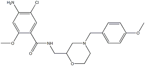 4-Amino-5-chloro-2-methoxy-N-[[4-(4-methoxybenzyl)-2-morpholinyl]methyl]benzamide 结构式