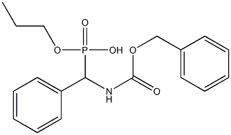 (Benzyloxycarbonylamino)(phenyl)methylphosphonic acid propyl ester 结构式