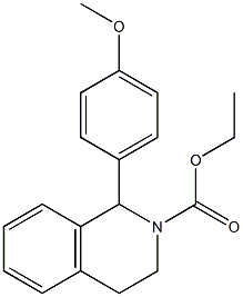 1-(4-Methoxyphenyl)-1,2,3,4-tetrahydroisoquinoline-2-carboxylic acid ethyl ester 结构式