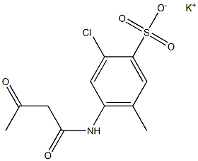 4-(Acetoacetylamino)-2-chloro-5-methylbenzenesulfonic acid potassium salt 结构式