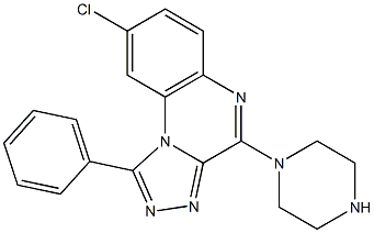 4-(1-Piperazinyl)-8-chloro-1-phenyl[1,2,4]triazolo[4,3-a]quinoxaline 结构式