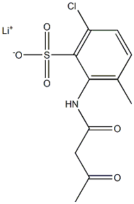 2-(Acetoacetylamino)-6-chloro-3-methylbenzenesulfonic acid lithium salt 结构式