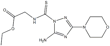 N-[5-Amino-3-morpholino-1H-1,2,4-triazol-1-yl(thiocarbonyl)]glycine ethyl ester 结构式