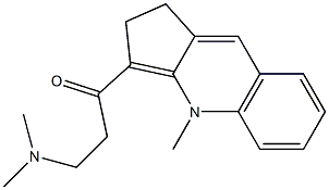 1,2-Dihydro-3-(3-dimethylaminopropionyl)-4-methyl-4H-cyclopenta[b]quinoline 结构式