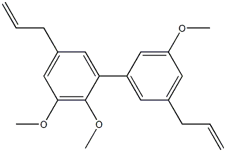 2',3,3'-Trimethoxy-5,5'-di(2-propenyl)-1,1'-biphenyl 结构式