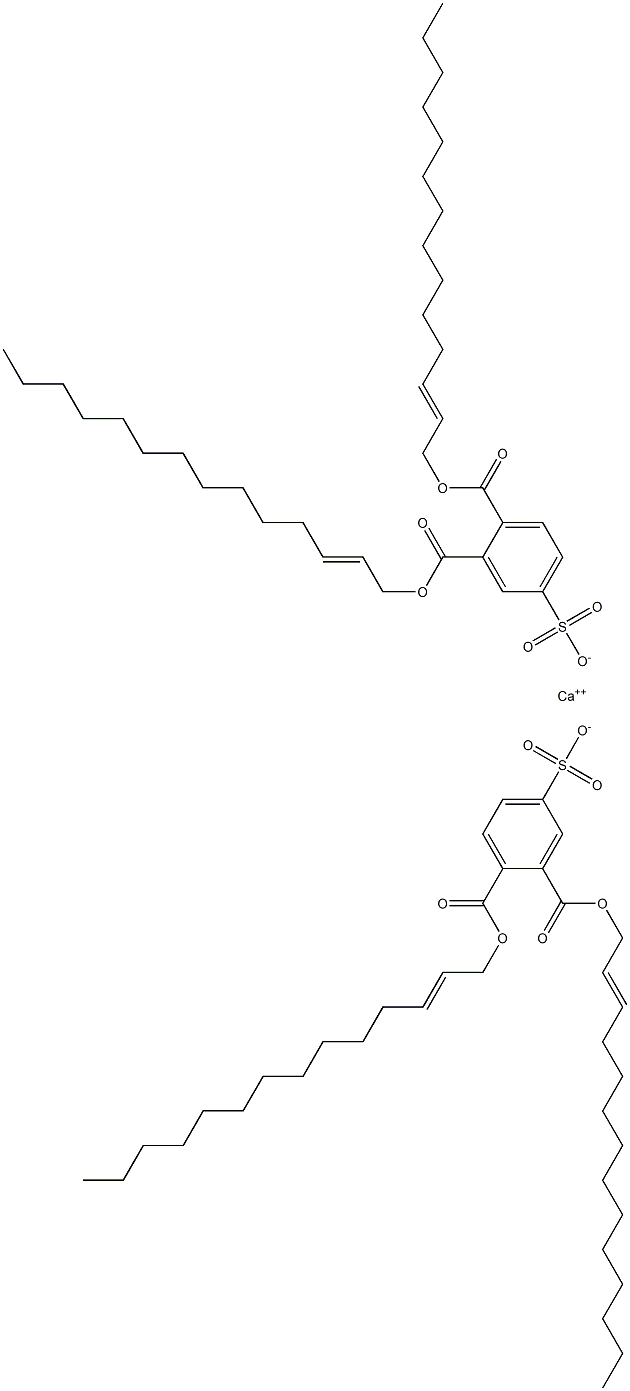Bis[3,4-di(2-tetradecenyloxycarbonyl)benzenesulfonic acid]calcium salt 结构式
