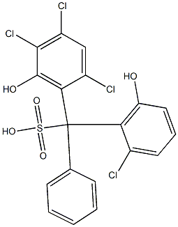 (2-Chloro-6-hydroxyphenyl)(2,4,5-trichloro-6-hydroxyphenyl)phenylmethanesulfonic acid 结构式