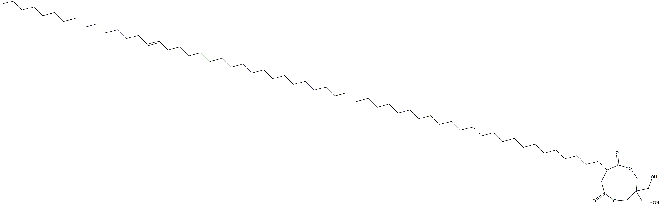 3,3-Bis(hydroxymethyl)-8-(43-octapentacontenyl)-1,5-dioxacyclononane-6,9-dione 结构式