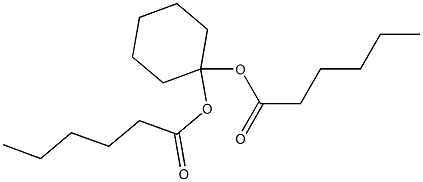 Dihexanoic acid 1,1-cyclohexanediyl ester 结构式