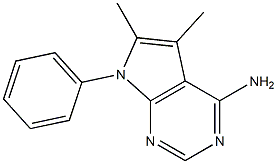 4-Amino-5,6-dimethyl-7-phenyl-7H-pyrrolo[2,3-d]pyrimidine 结构式