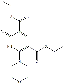 6-Morpholino-1,2-dihydro-2-oxopyridine-3,5-dicarboxylic acid diethyl ester 结构式