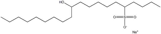 11-Hydroxyicosane-5-sulfonic acid sodium salt 结构式