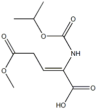 2-[[(Isopropyloxy)carbonyl]amino]-2-pentenedioic acid 5-methyl ester 结构式