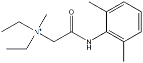 2-[(2,6-Dimethylphenyl)amino]-N,N-diethyl-N-methyl-2-oxoethanaminium 结构式