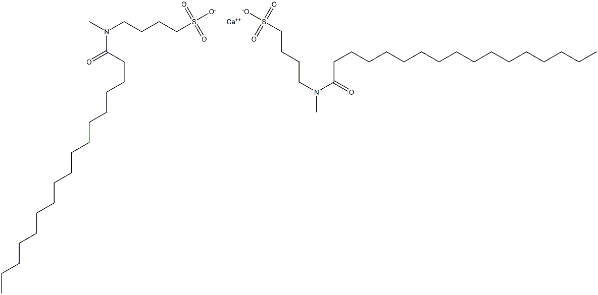 Bis[4-(N-heptadecanoyl-N-methylamino)-1-butanesulfonic acid]calcium salt 结构式