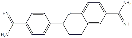 4-[(6-Amidino-3,4-dihydro-2H-1-benzopyran)-2-yl]benzamidine 结构式