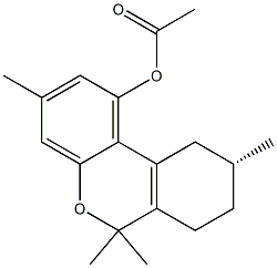 (9R)-7,8,9,10-Tetrahydro-3,6,6,9-tetramethyl-6H-dibenzo[b,d]pyran-1-ol acetate 结构式