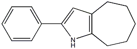 2-Phenyl-1,4,5,6,7,8-hexahydrocyclohepta[b]pyrrole 结构式