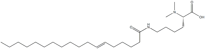 N6-(6-Octadecenoyl)-N2,N2-dimethyllysine 结构式