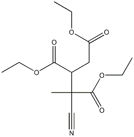 1-Cyano-1-methylpropane-1,2,3-tricarboxylic acid triethyl ester 结构式