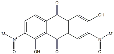 1,6-Dihydroxy-2,7-dinitroanthraquinone 结构式