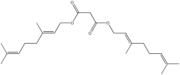 Malonic acid bis(3,7-dimethyl-2,6-octadienyl) ester 结构式