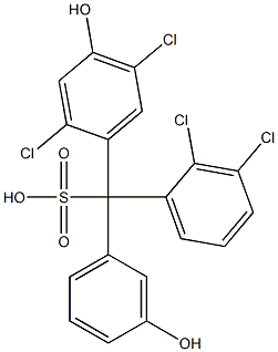 (2,3-Dichlorophenyl)(2,5-dichloro-4-hydroxyphenyl)(3-hydroxyphenyl)methanesulfonic acid 结构式