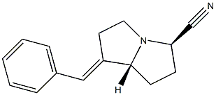 (5R,7aR)-1-Benzylidene-5-cyanohexahydro-1H-pyrrolizine 结构式