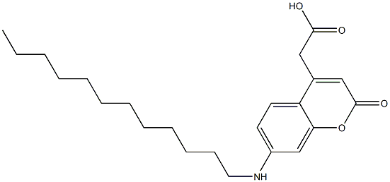 7-(Dodecylamino)-2-oxo-2H-1-benzopyran-4-acetic acid 结构式