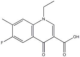 1,4-Dihydro-1-ethyl-6-fluoro-7-methyl-4-oxoquinoline-3-carboxylic acid 结构式