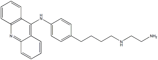 9-[4-[4-(2-Aminoethylamino)butyl]phenylamino]acridine 结构式