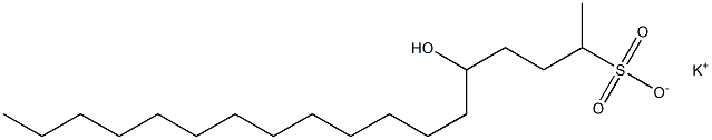 5-Hydroxyoctadecane-2-sulfonic acid potassium salt 结构式