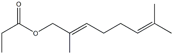 Propionic acid 2,7-dimethyl-2,6-octadienyl ester 结构式