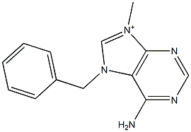 6-Amino-7-benzyl-9-methyl-7H-purin-9-ium 结构式