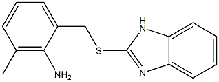 2-[[2-[Amino]-3-methylbenzyl]thio]-1H-benzimidazole 结构式