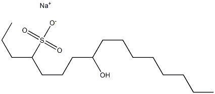8-Hydroxyhexadecane-4-sulfonic acid sodium salt 结构式